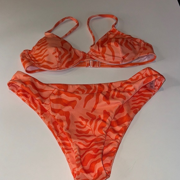 Aurielle Vibrant Orange Bikini Top - Picture 1 of 4